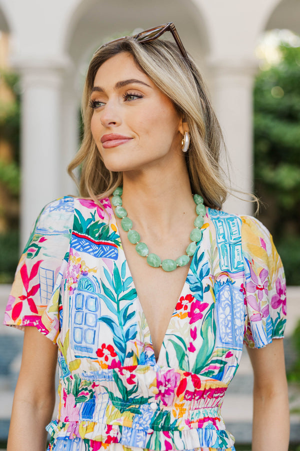 Don't Pass Me By Green Necklace