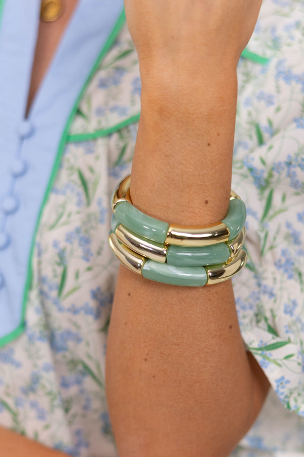 So This Is Love Green Bracelet