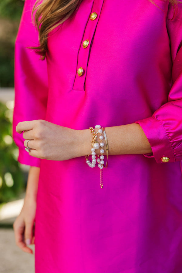 Luxe Layers Gold Pearl Bracelet