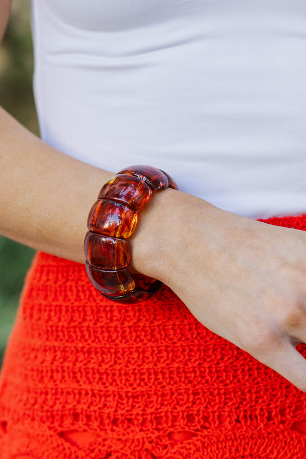 Chic Everyday Brown Chunky Bracelet