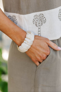 Chic Everyday Cream Chunky Bracelet