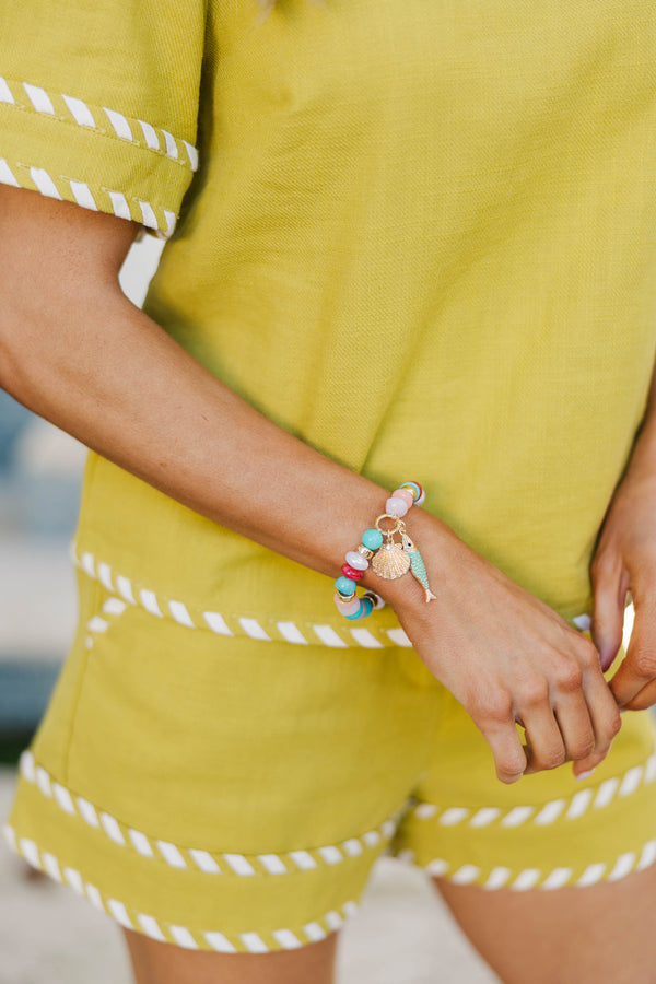 Seaside Treasures Multi Charm Bracelet