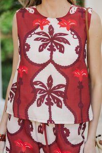 Together This Season Burgundy Tropical Set