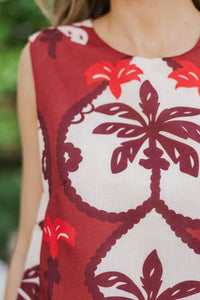 Together This Season Burgundy Tropical Set