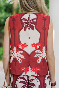 Together This Season Burgundy Tropical Set