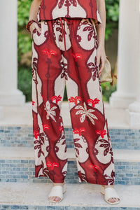 Together This Season Burgundy Tropical Set