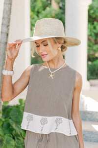 Made To Remember Taupe Hat