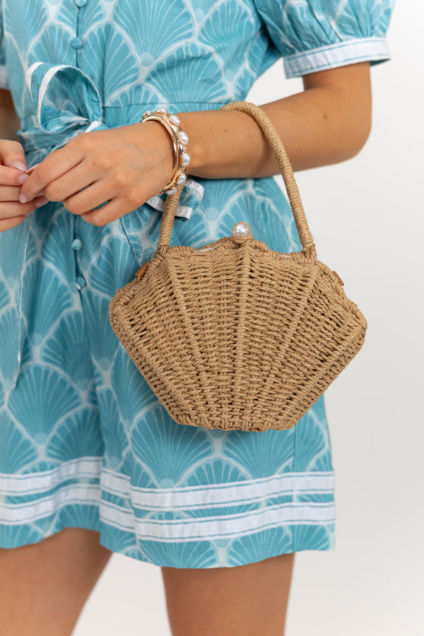 The Sally Seashell Taupe Handbag