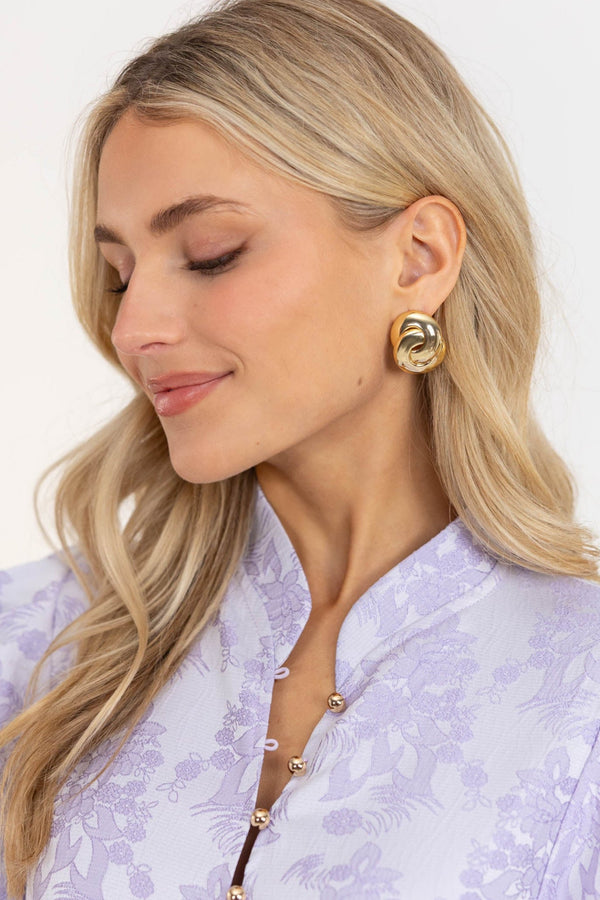 Sent From Somewhere Gold Earrings