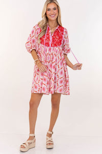 Easygoing Charm Pink Floral Dress