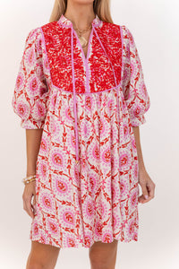Easygoing Charm Pink Floral Dress