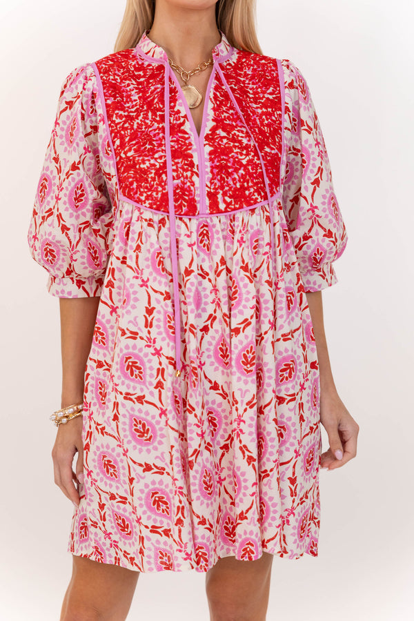 Easygoing Charm Pink Floral Dress