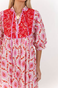 Easygoing Charm Pink Floral Dress