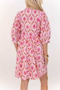 Easygoing Charm Pink Floral Dress
