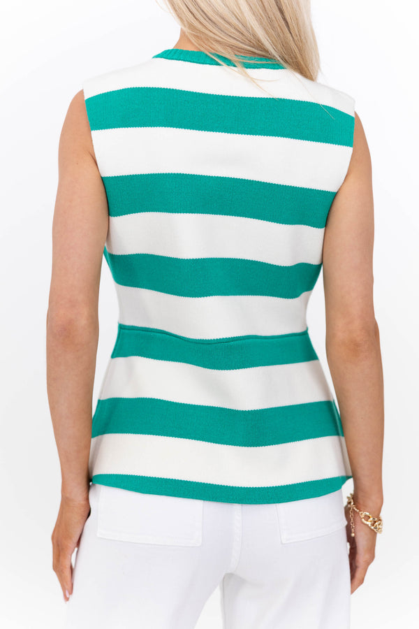 Fresh Picked Joy Green Striped Tank