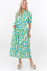 Outfit Solved Cream Floral Midi Dress