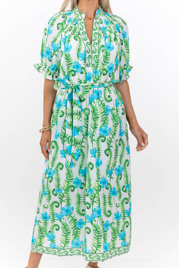 Outfit Solved Cream Floral Midi Dress