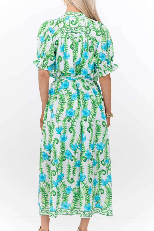 Outfit Solved Cream Floral Midi Dress