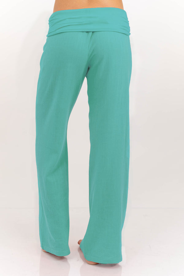 The Iconic Teal Foldover Pants