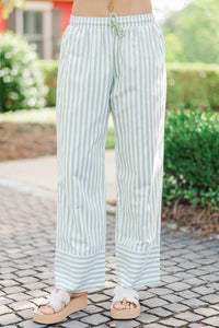 Ready When You Are Mint Striped Bow Back Set
