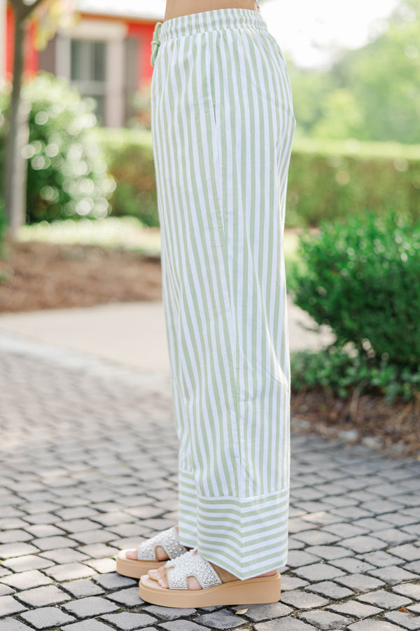 Ready When You Are Mint Striped Bow Back Set
