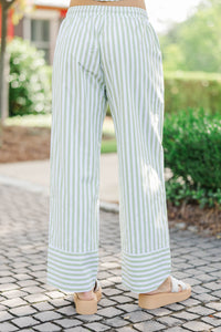 Ready When You Are Mint Striped Bow Back Set