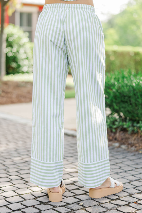 Ready When You Are Mint Striped Bow Back Set