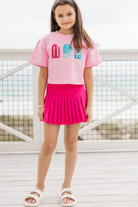 Girls: Summertime Fun Blush Sequin Popsicles Top