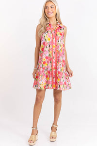 By The Minute Pink Floral Scalloped Dress