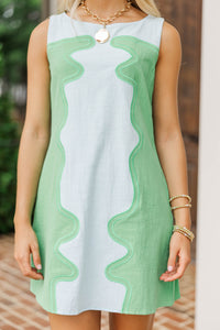 Let Your Heart Be Light Green Abstract Dress