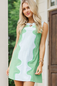 Let Your Heart Be Light Green Abstract Dress