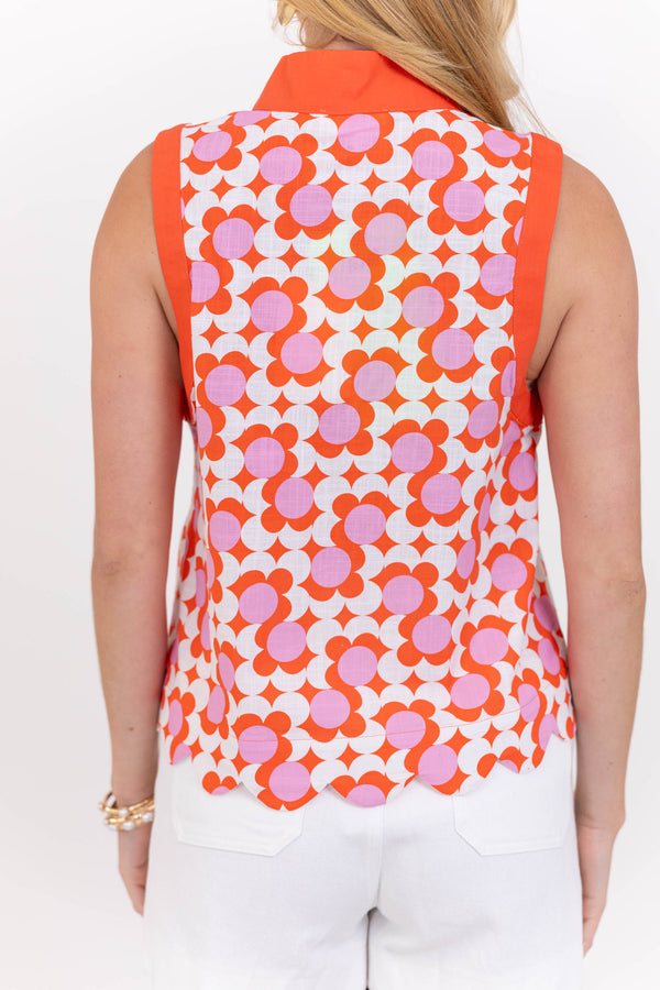 All The Best Days Coral Printed Tank