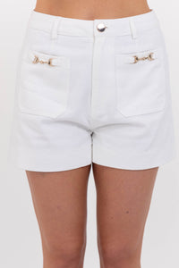Love Lives Here White Shorts