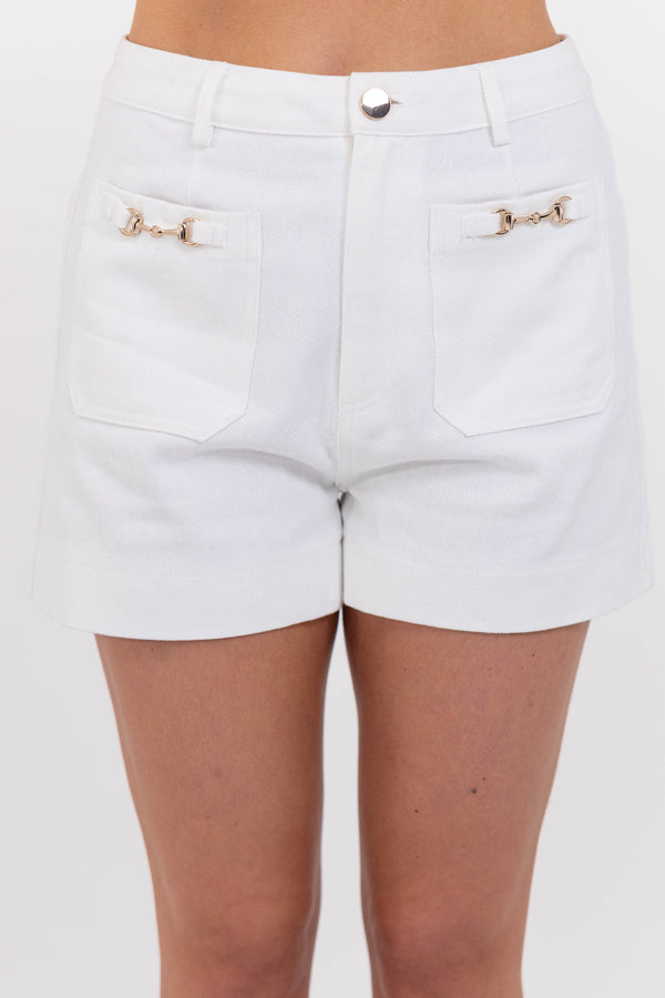 Love Lives Here White Shorts
