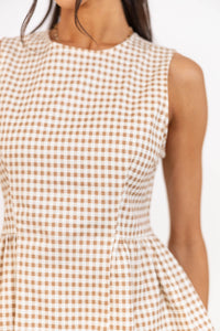 So Much Yes Taupe Striped Tank