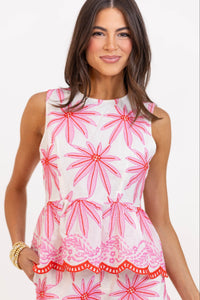 Keep The Joy Pink Large Floral Tank
