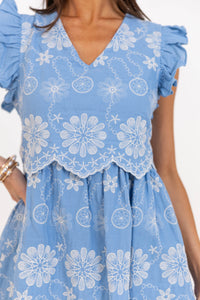 Better Than Dreams Blue Floral Dress