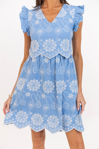 Better Than Dreams Blue Floral Dress