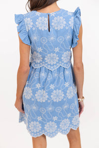 Better Than Dreams Blue Floral Dress
