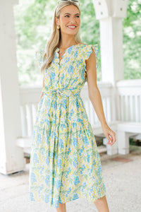 Nothing But Joy Blue Floral Dress