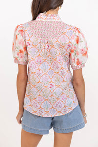 That’s The One Blush Mixed Print Blouse