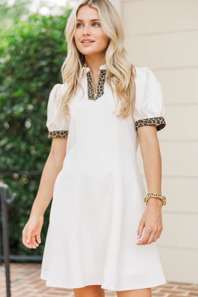 cream leopard print dress Black And Cream Leopard Print Short Sleeve Belted Wrap Midi Dress 8