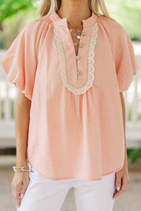 Let It Happen Blush Floral Blouse