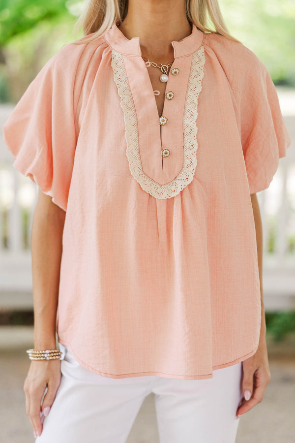 Let It Happen Blush Floral Blouse