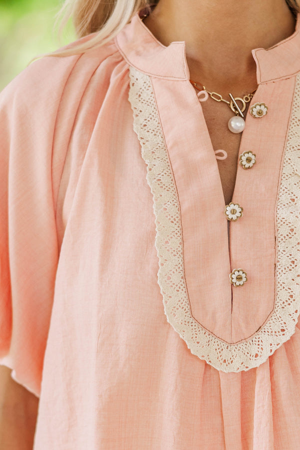 Let It Happen Blush Floral Blouse