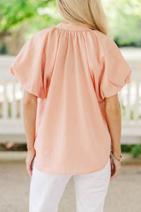 Let It Happen Blush Floral Blouse