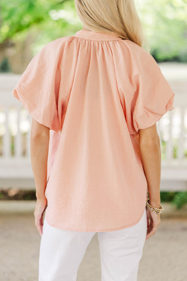 Let It Happen Blush Floral Blouse