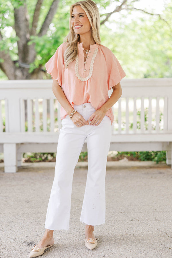 Let It Happen Blush Floral Blouse