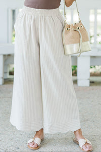 I’ll Take It Oatmeal Striped Pants