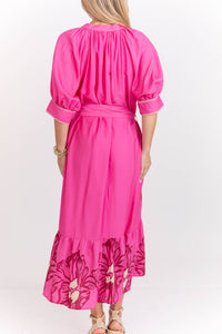 All The Good Stuff Pink Floral Midi Dress